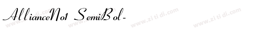 AllianceNo1 SemiBol字体转换